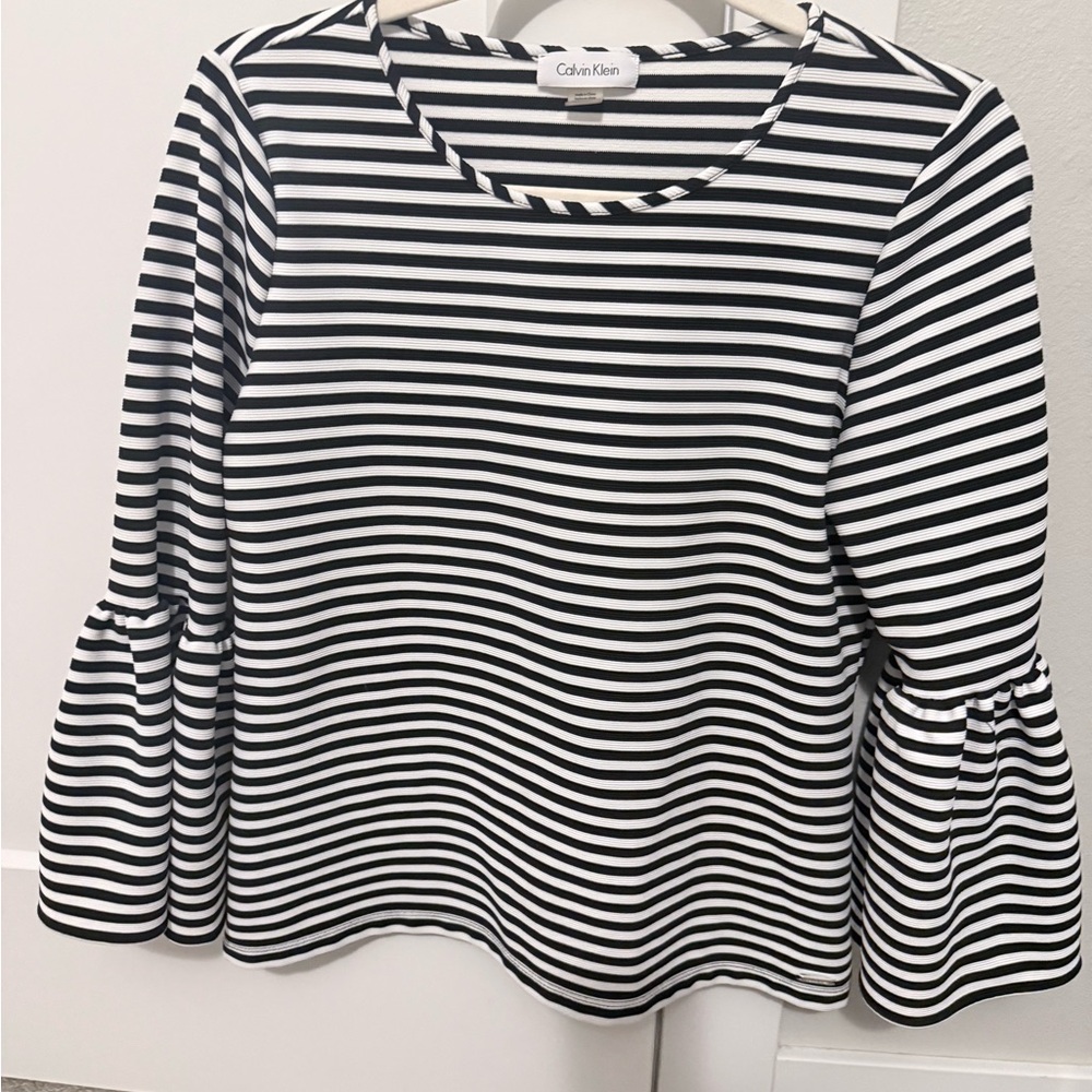 Calvin Klein Striped Long Sleeve Top